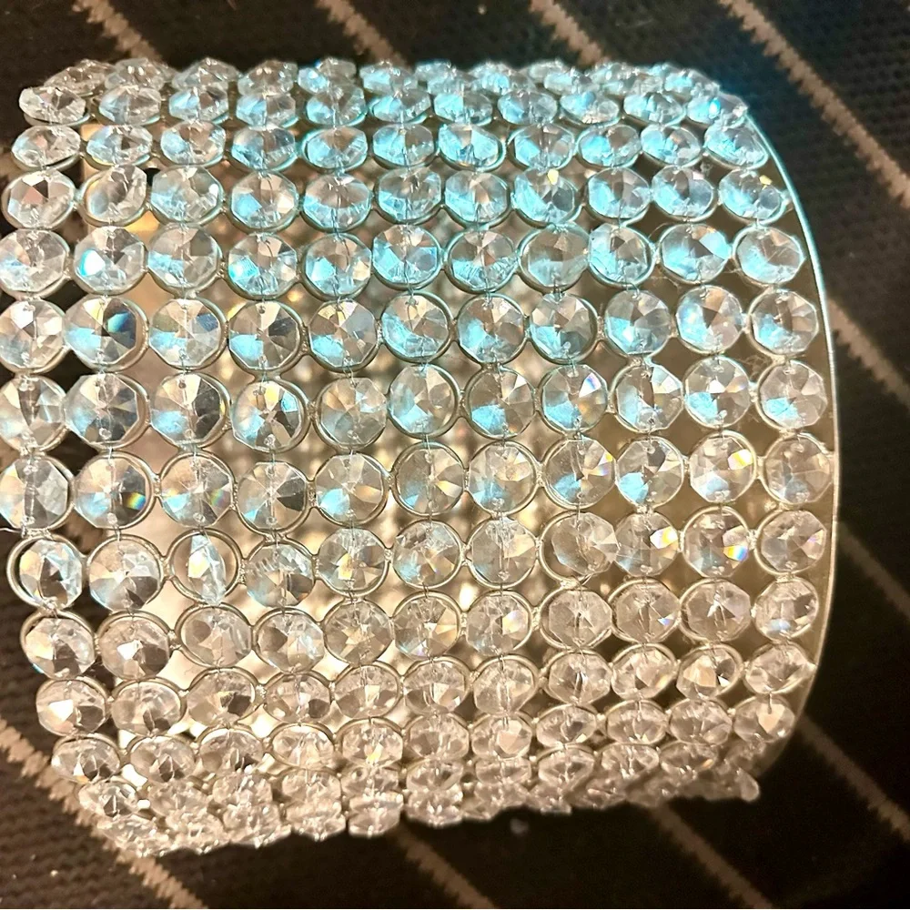 Z Galleries Crystal Wall Sconces (2) Round Crystal Candle Holder(1) 4 Tea Light